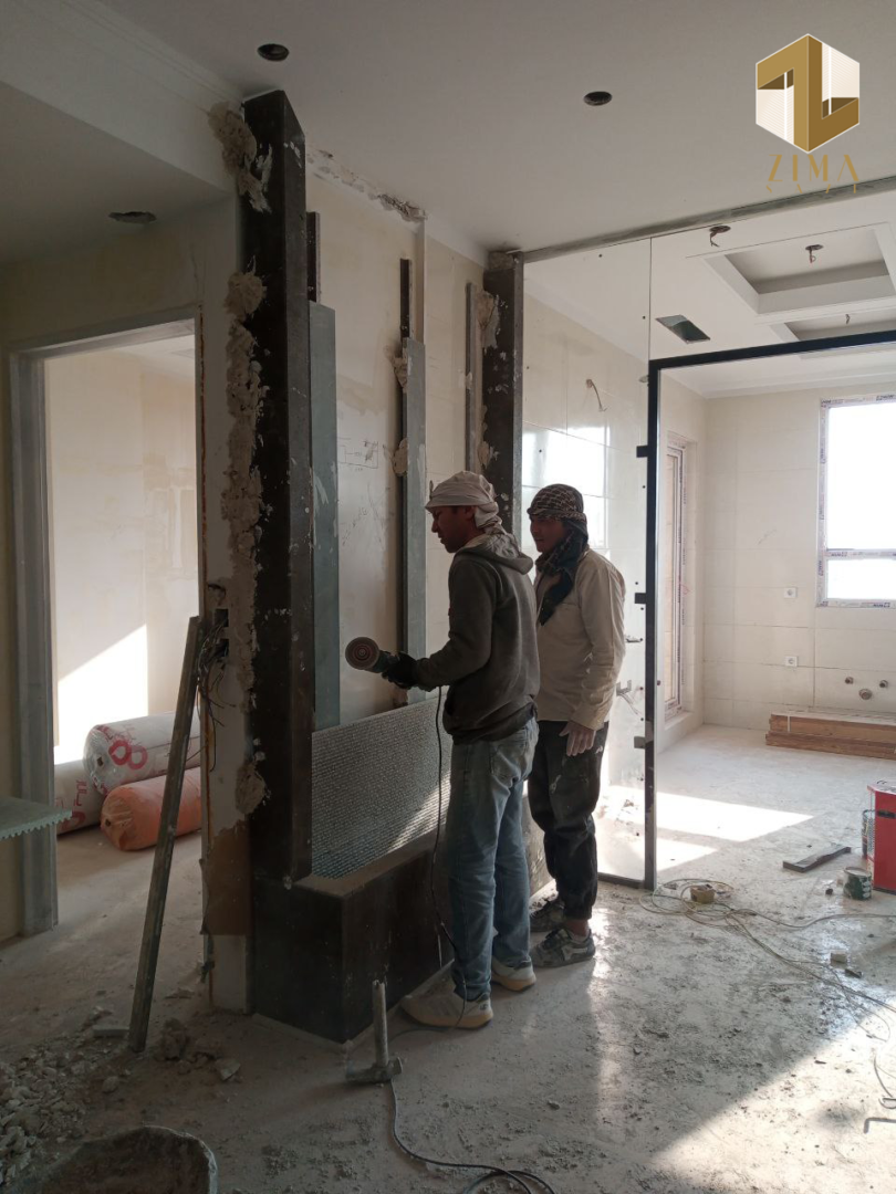 مراحل تخریب و بازسازی دفتر زیماسازه11