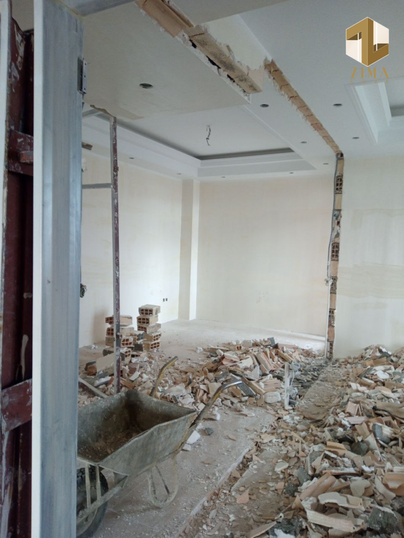 مراحل تخریب و بازسازی دفتر زیماسازه7
